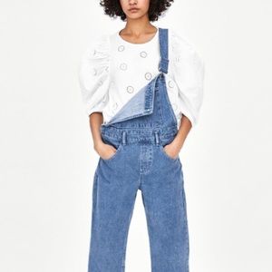 Zara balloon sleeve top blouse size S